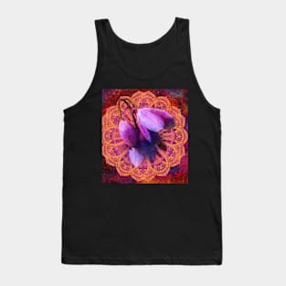 Grunge blue bells and lace mandala Tank Top